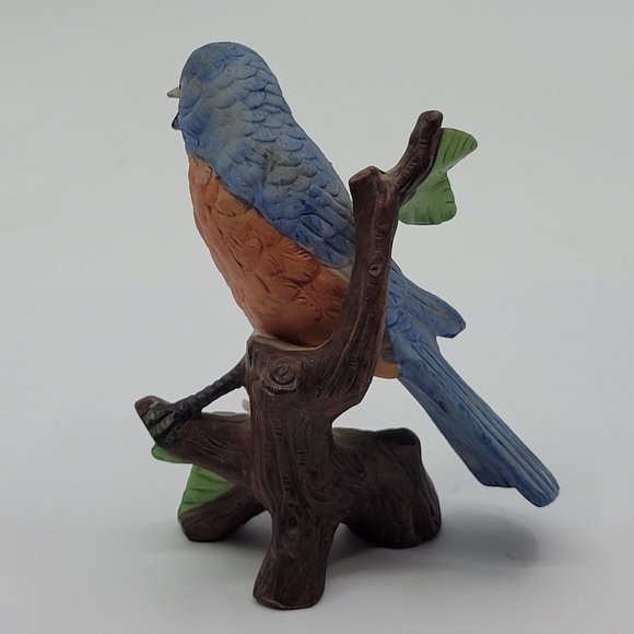 Bluebird on Branch with Flower Decorative Figure - Picture 7 of 11